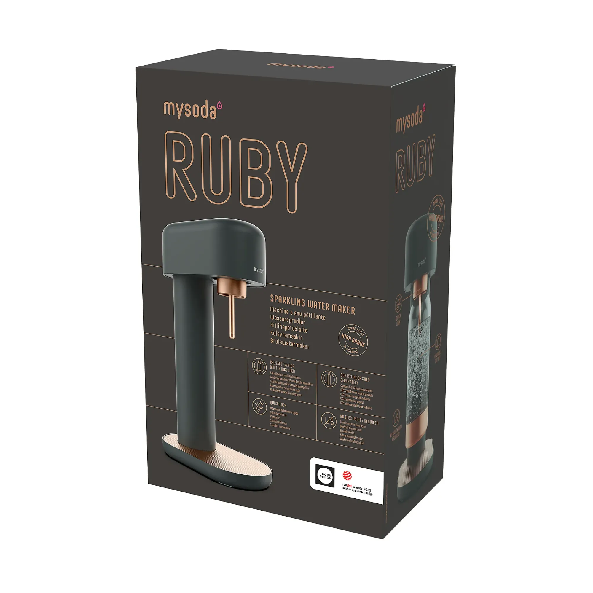 Kullsyremaskin Ruby 2 Black Copper (excl. sylinder)-Mysoda Discount