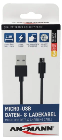 Ladekabel Micro-USB 1,2m-Ansmann Discount