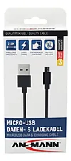 Ladekabel Micro-USB 2m-Ansmann Outlet