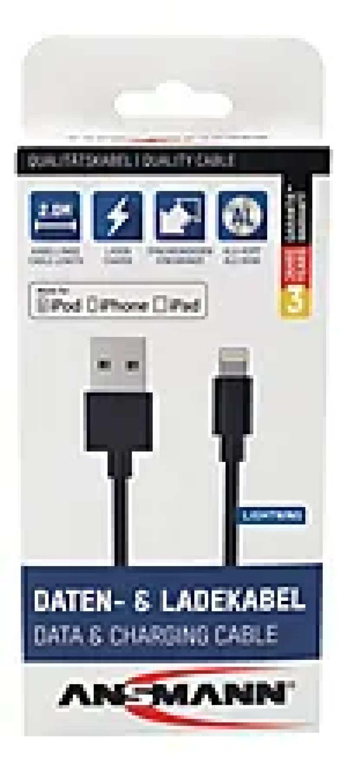 Ladekabel USB-A til Lightning 2m-Ansmann Online