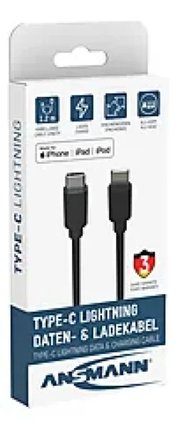 Ladekabel USB-C til Lightning 1,2m-Ansmann Sale