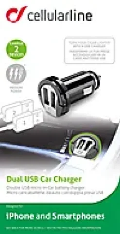 Lader 12/24v USB med to uttak 2A- Sale