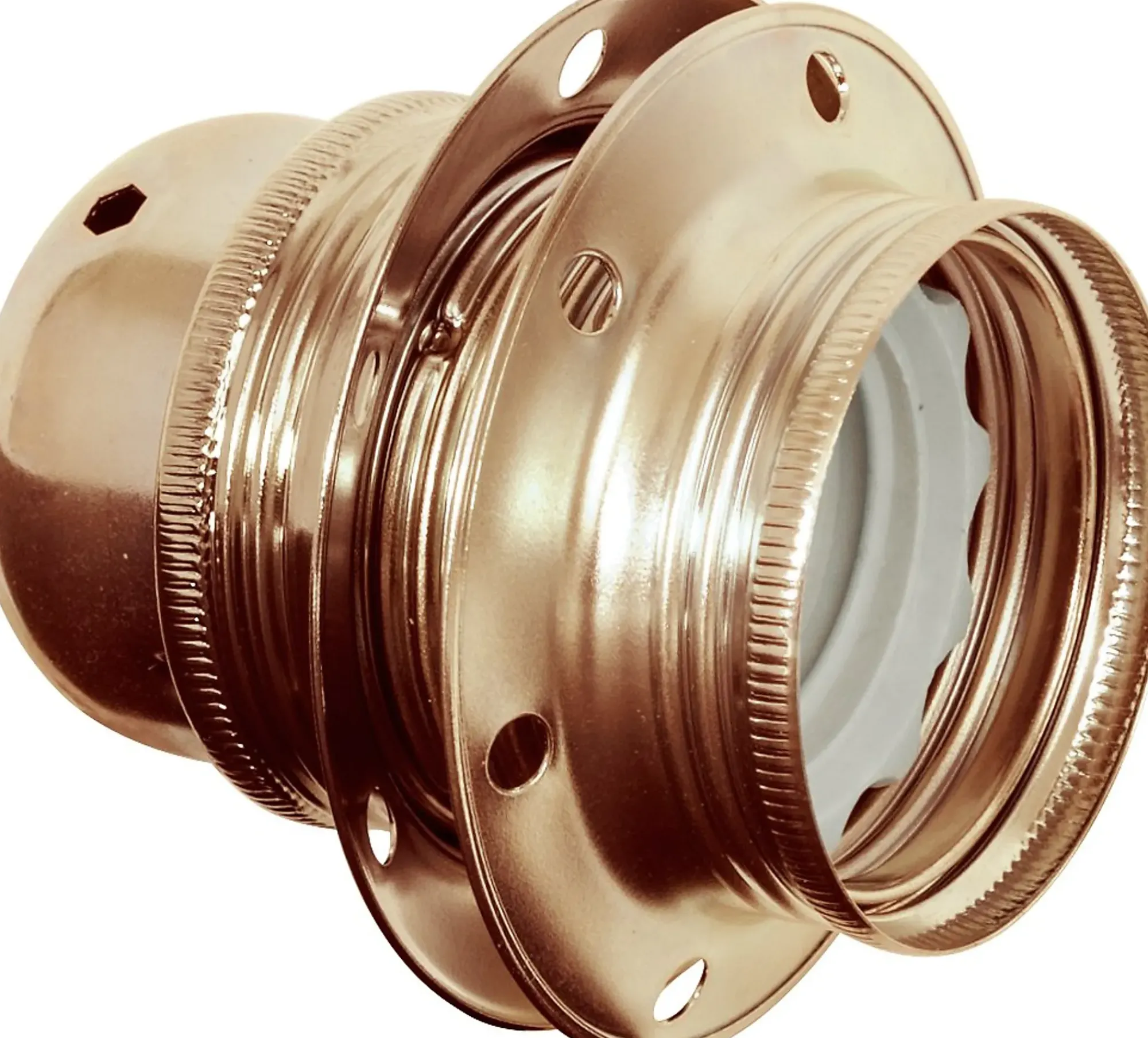 Lampeholder jord E27 gjenget 2stk ringer-Gelia Hot