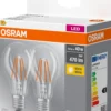 LED Classic A 40 klar E27 2700K 2stk-Osram Best