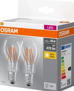 LED Classic A 40 klar E27 2700K 2stk-Osram Best