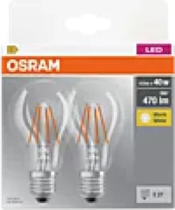 LED Classic A 40 klar E27 2700K 2stk-Osram Best