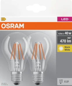 LED Classic A 40 klar E27 2700K 2stk-Osram Best