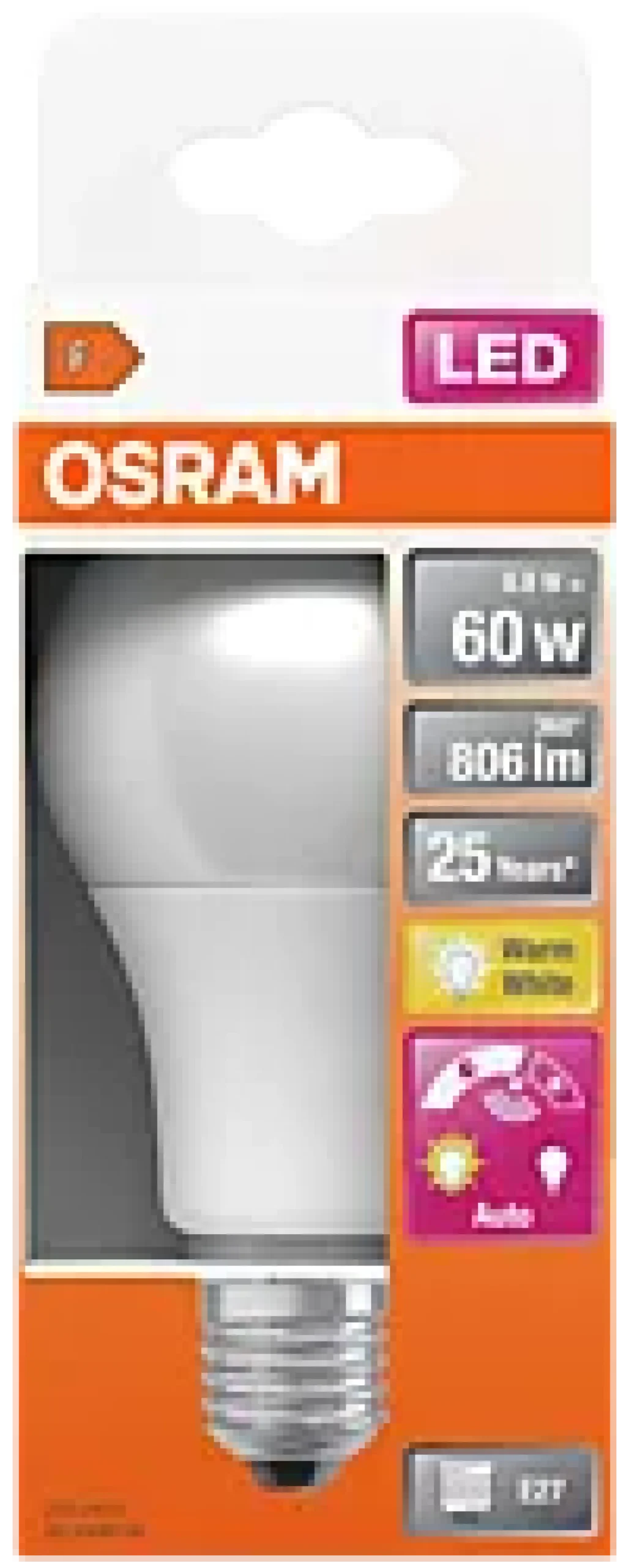 LED Classic A 60 9W 2700K daylight sensor E27-Osram Sale