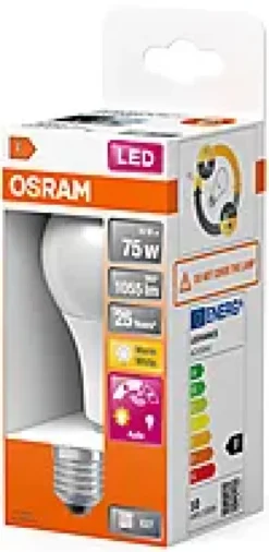 LED Classic A 75 10W 2700K daylight sensor E27-Osram Clearance