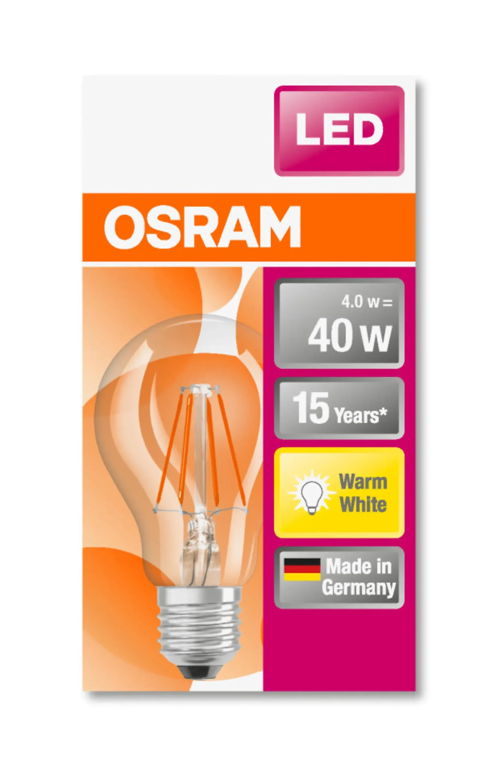 LED Classic A 40 4W 2700K E27-Osram Discount