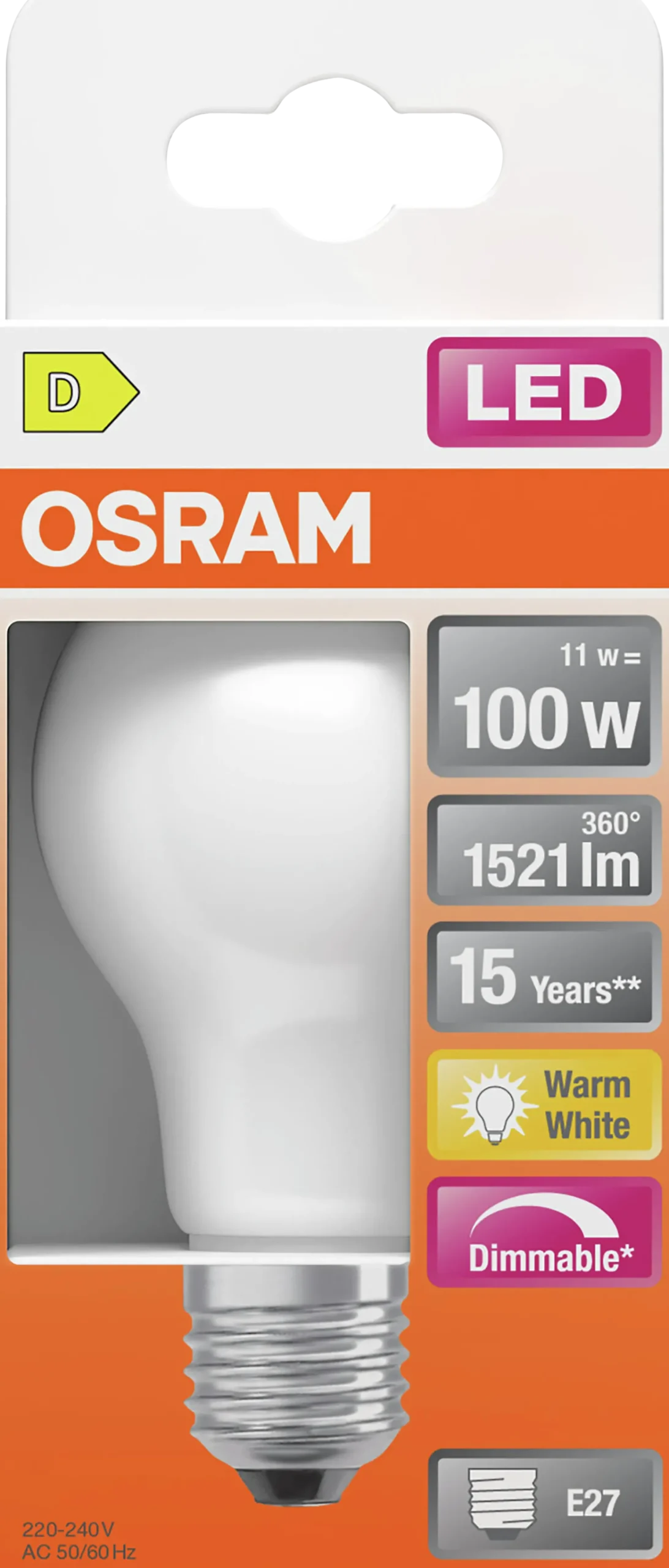 LED Classic A 100 12W 2700K dim E27-Osram Sale