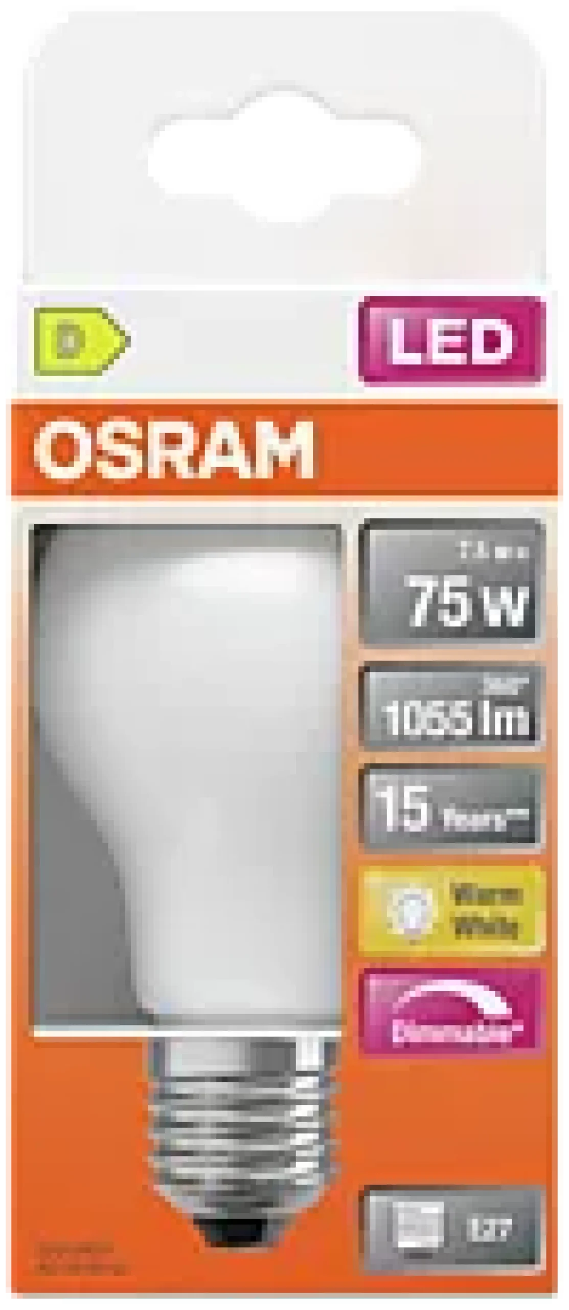LED Classic A 75 7,8W 2700K matt dim E27-Osram Sale