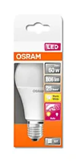 LED Classic A 60 9W 2700K motion sensor E27-Osram Best