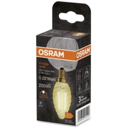 LED Classic BW 22 gold 2,5W 2400K E14-Osram Hot