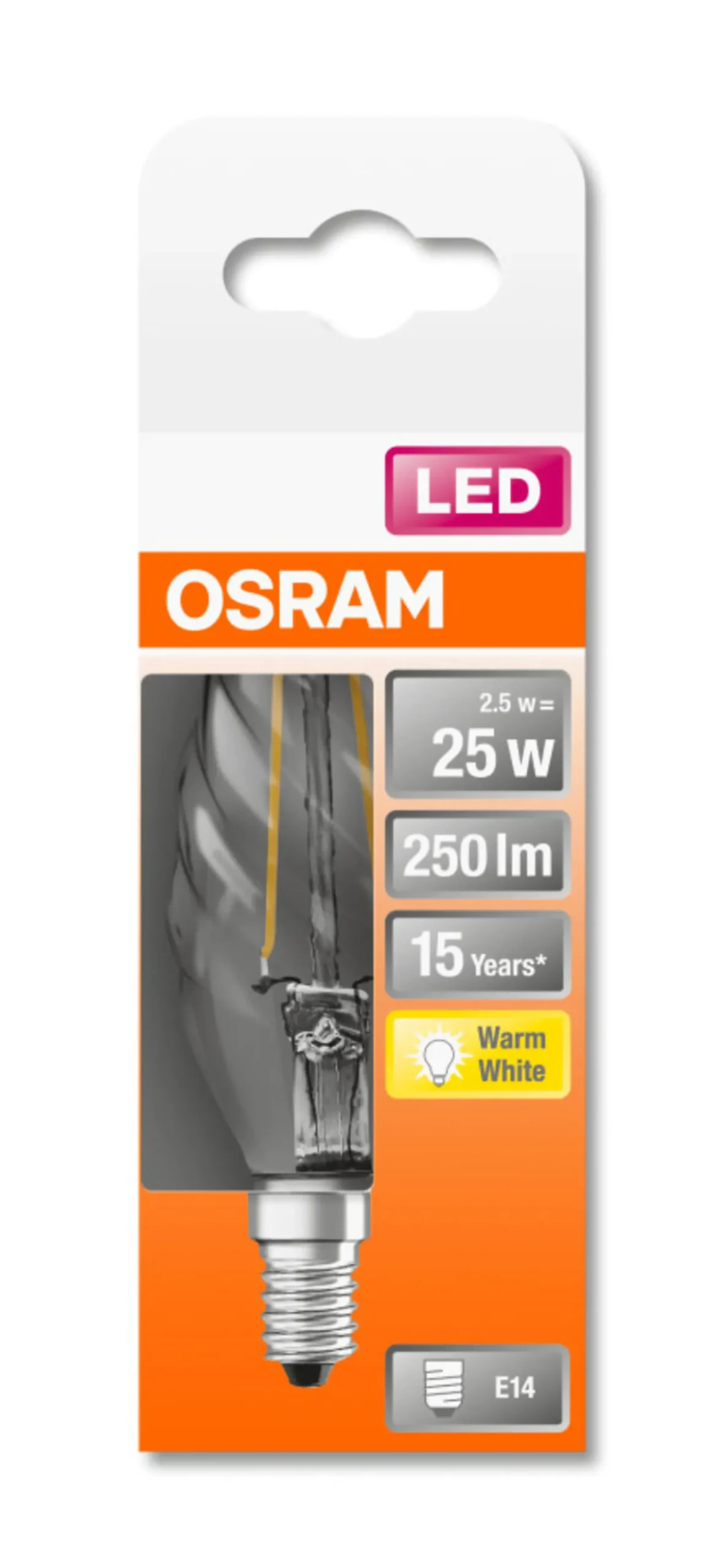 LED Classic BW 25 2,5W 2700K E14-Osram Hot