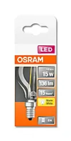 LED Classic P 15 1.5W 2700K E14-Osram Clearance
