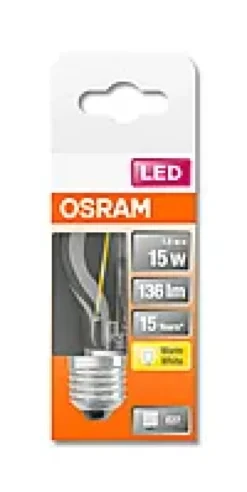 LED Classic P 15 1.5W 2700K klar E27-Osram