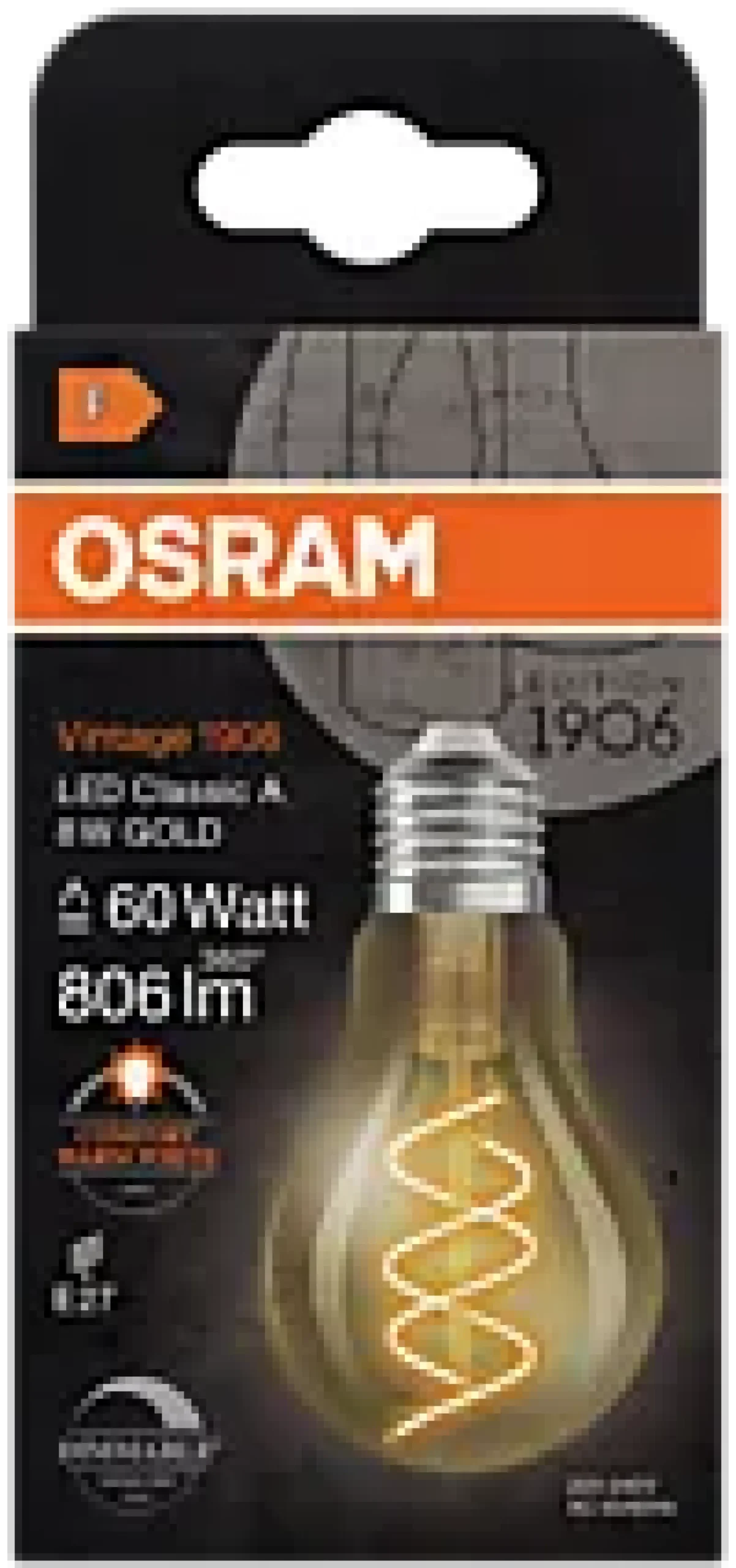 Led Dekorasjonspære E27 A60 806lm Gold Dimbar Varmere Lys-Osram New