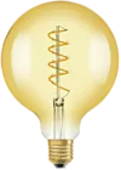 Led Dekorasjonspære E27 G125 28 300lm Gold Dim Varmere Lys-Osram New