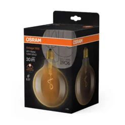 Led Dekorasjonspære E27 G125 30lm Gold Varmere Lys-Osram New