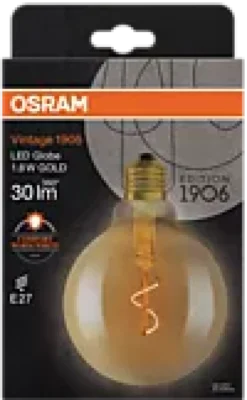 Led Dekorasjonspære E27 G95 30lm Gold Varmere Lys-Osram Outlet
