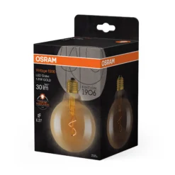 Led Dekorasjonspære E27 G95 30lm Gold Varmere Lys-Osram Outlet