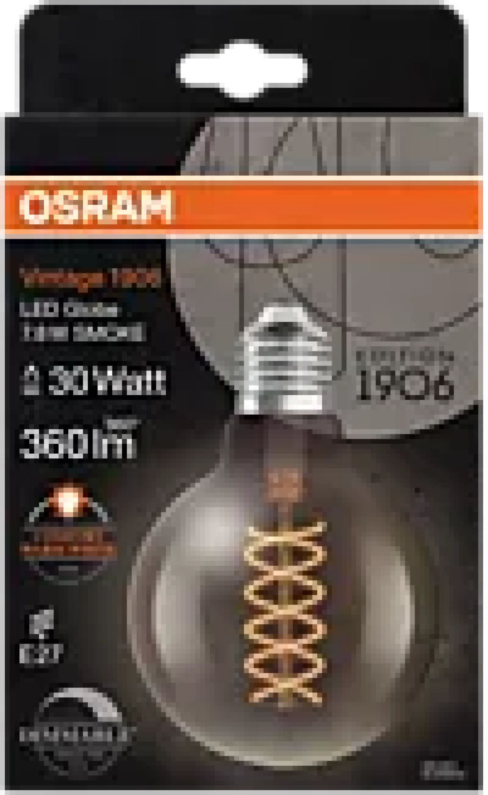 Led Dekorasjonspære E27 G95 30 360lm Smoke Dim Ekstra Varm-Osram Online