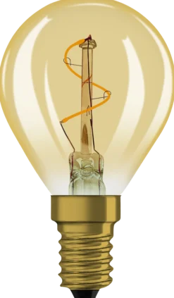 Led Dekorasjonspære E14 30lm Gold Varmere Lys-Osram