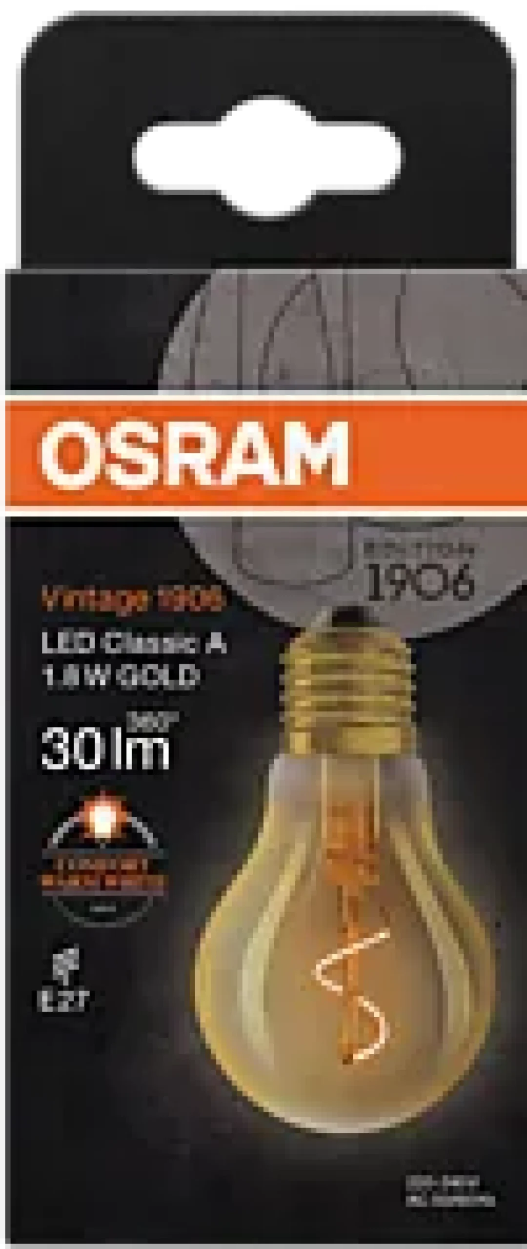 Led Dekorasjonspære E27 30lm Gold Varmere Lys-Osram Hot