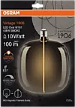 Led Dekorasjonspære O187 10 100lm Smoke Dimbar Varmhvit-Osram Outlet