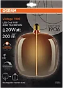 Led Dekorasjonspære O187 20 200lm Tea Brown Dimbar Varmhvit-Osram Outlet