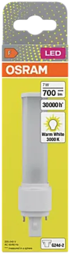 LED Dulux D 18 7W 830 G24D-2-Osram Clearance