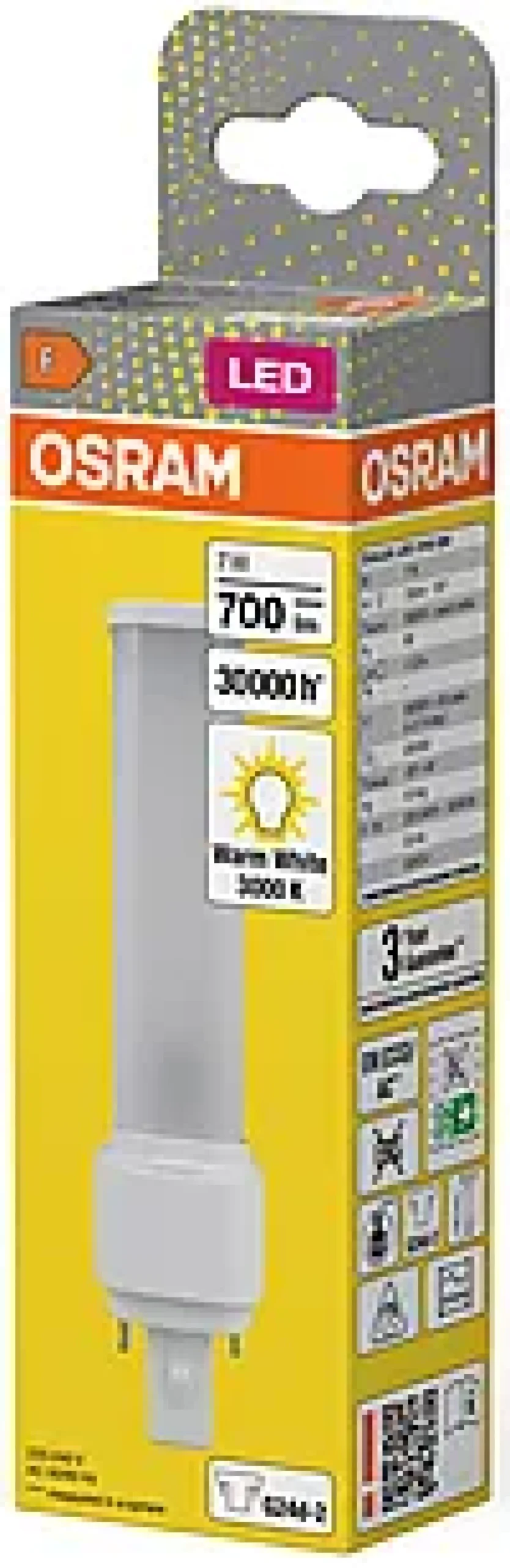 LED Dulux D 18 7W 830 G24D-2-Osram Clearance