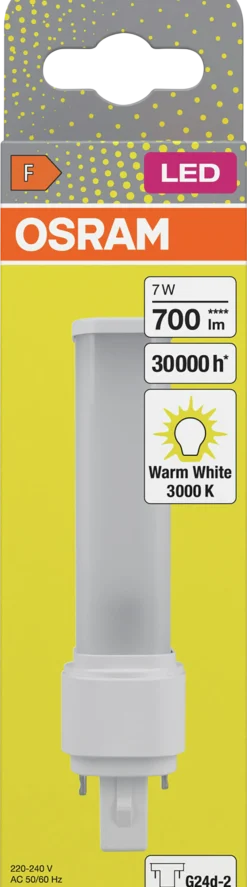 LED Dulux D 18 7W 830 G24D-2-Osram Clearance