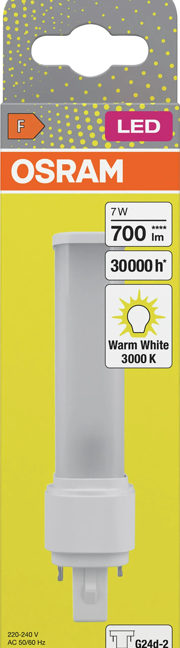 LED Dulux D 18 7W 830 G24D-2-Osram Clearance