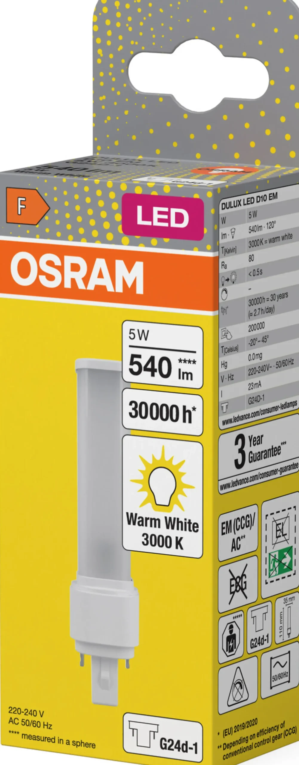 Led dulux d 10 5w 830 g24d-1-Osram Outlet