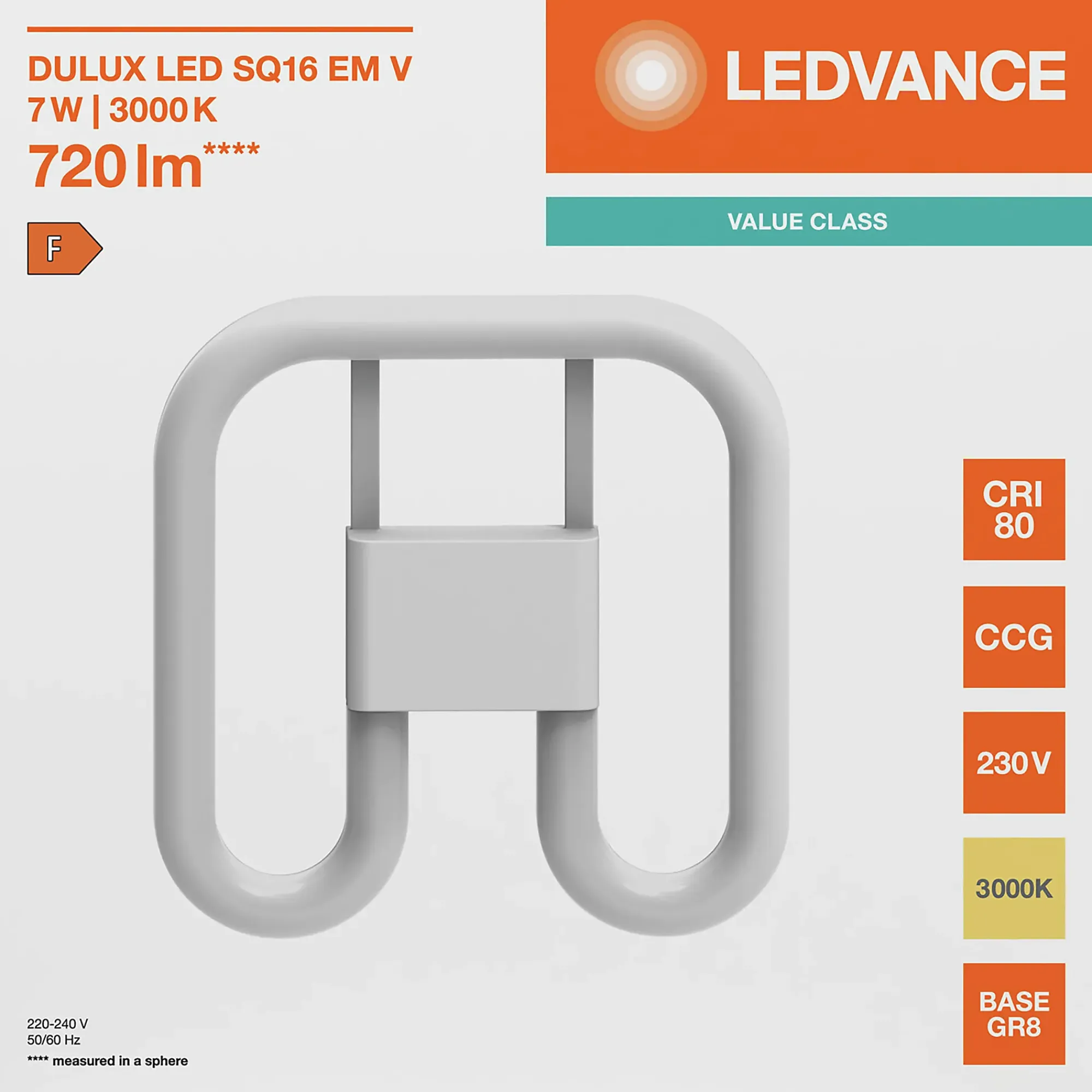 LED Dulux SQ16 EM V 7W 830 GR8 2pin-Ledvance Discount