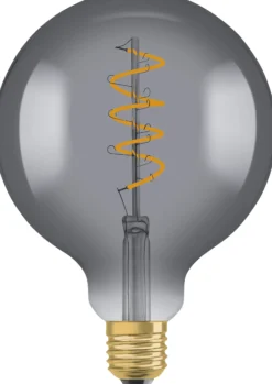 LED Globe G125 15 fil smoke spiral glass 1800K E27-Osram Discount