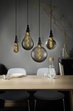LED Globe G125 15 fil smoke spiral glass 1800K E27-Osram Discount
