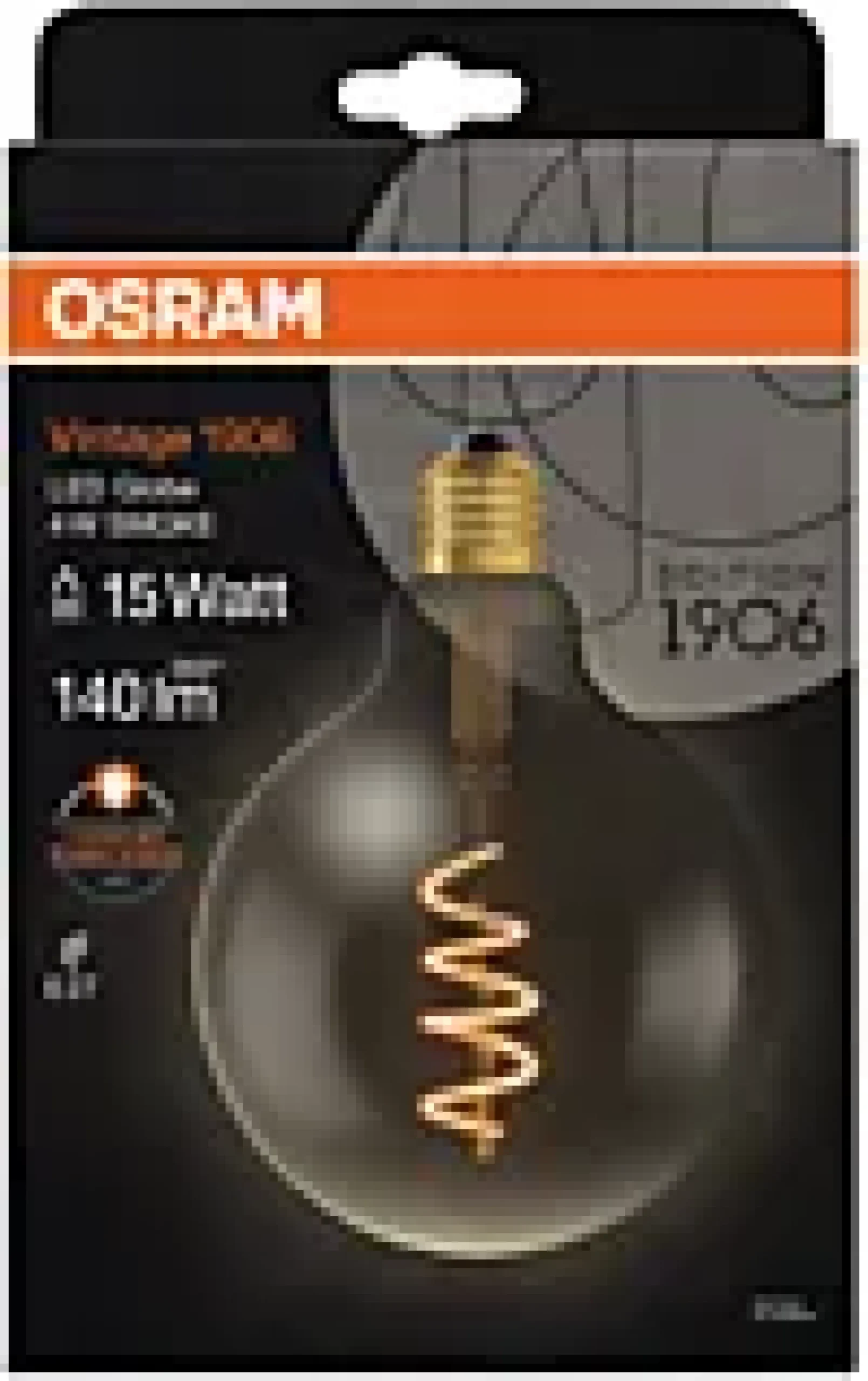 LED Globe G125 15 fil smoke spiral glass 1800K E27-Osram Discount