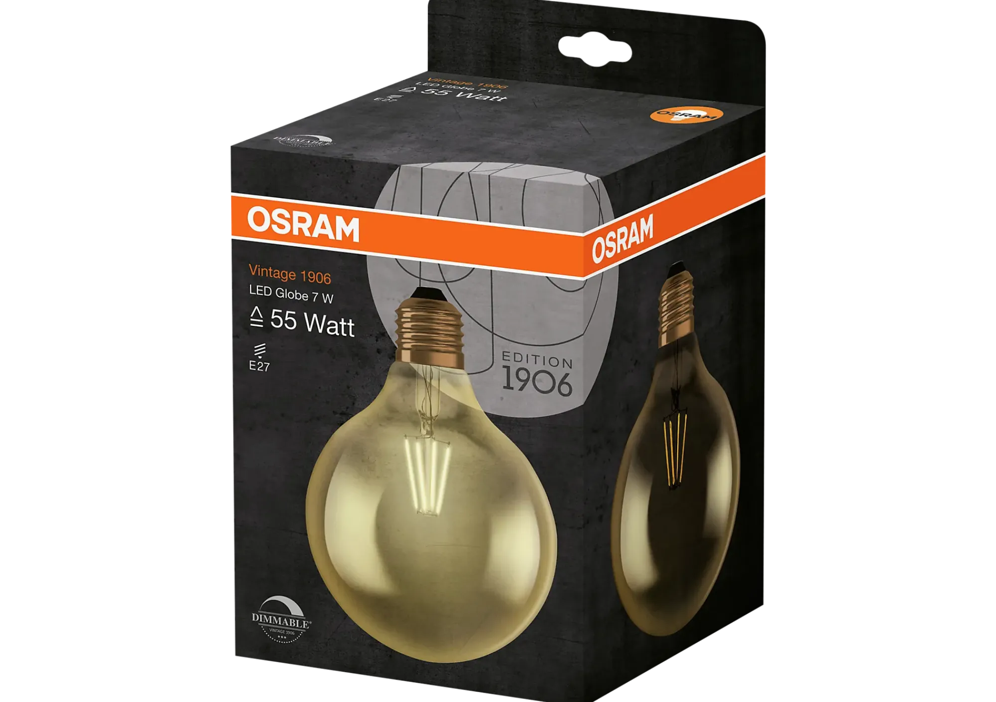 LED Globe G125 54 gold E27-Osram