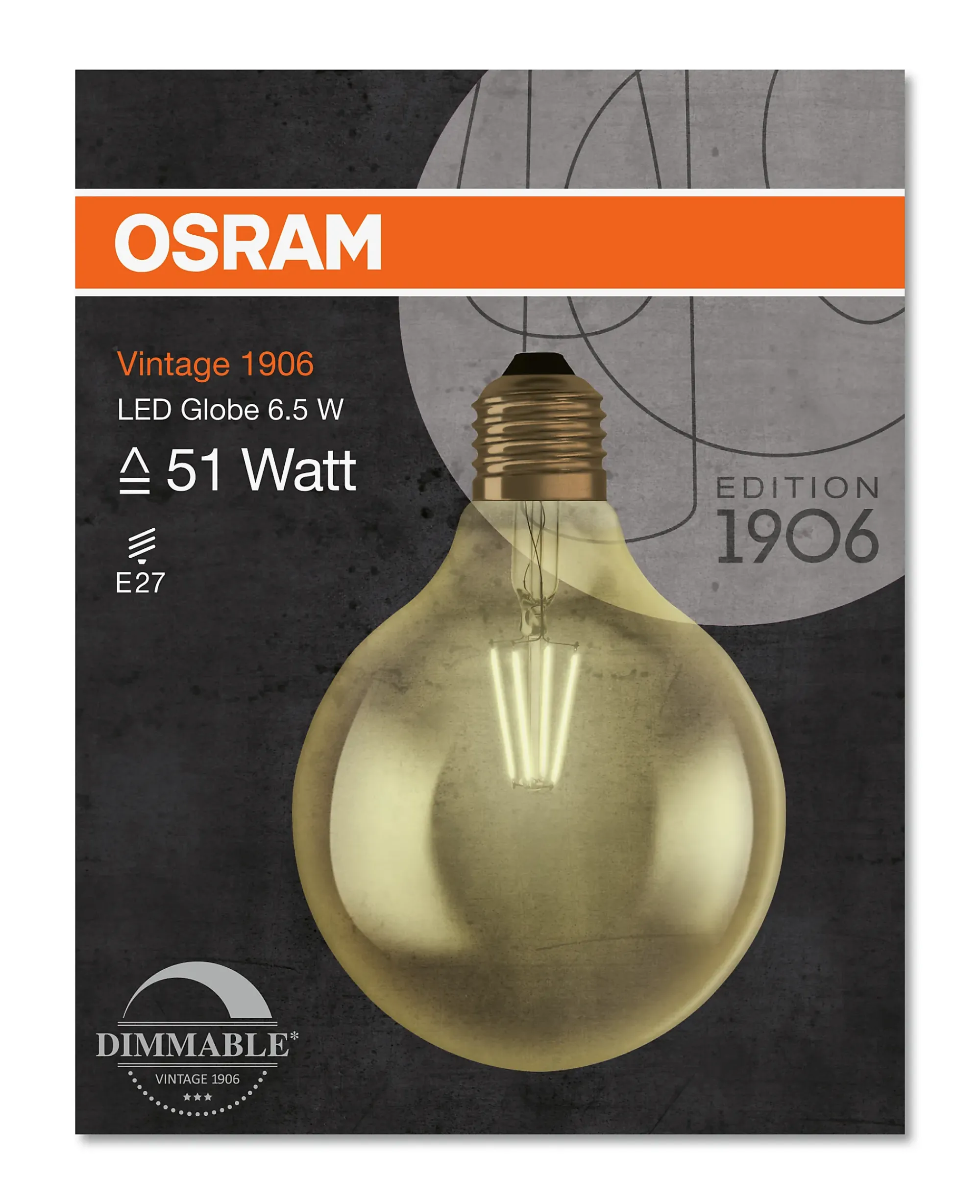 LED Globe G125 54 gold E27-Osram