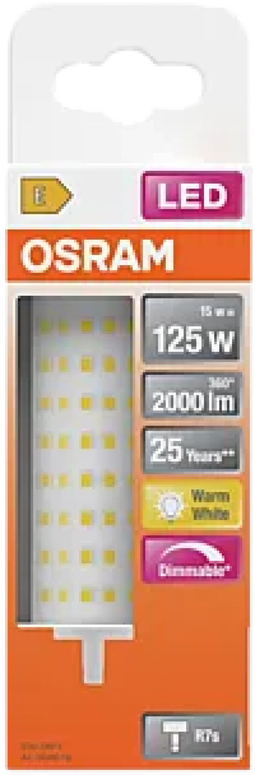 LED line 125 118mm 15W 2700K dim R7S-Osram