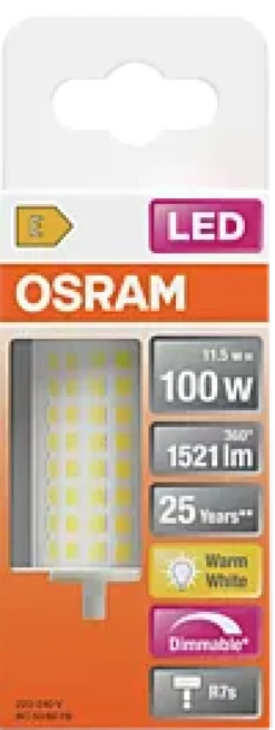 Led Line R7S 100 1521lm klar 78Mm Kort Dimbar Varmhvit-Osram Online