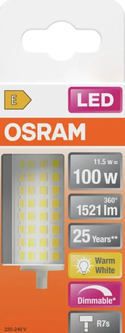 Led Line R7S 100 1521lm klar 78Mm Kort Dimbar Varmhvit-Osram Online