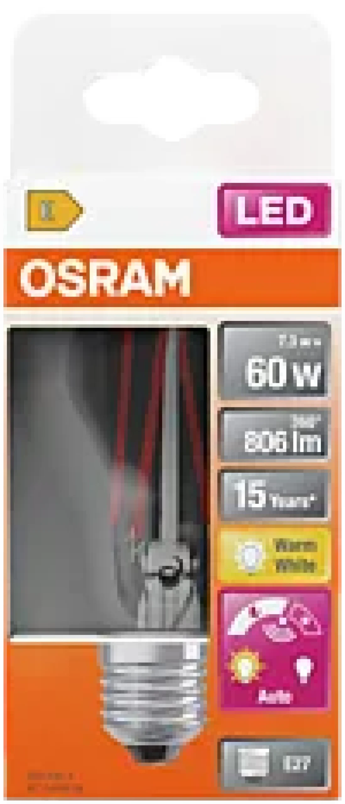 LED lyspære Classic A60 7,3W 2700K daylight sensor E27-Osram Best