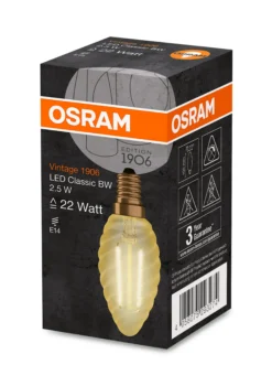LED lyspære Classic BW 22 2,5W 827 gold E14-Osram Sale