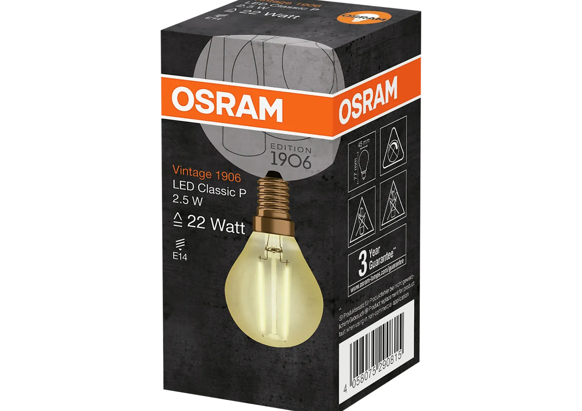 LED lyspære CLP 22 2,5W 824 gold E14-Osram Hot