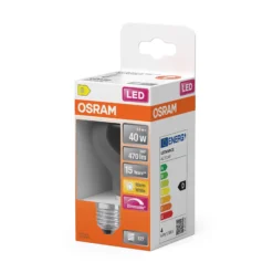 Led Lyspære E27 Classic A40 470lm klar Dimbar-Osram New