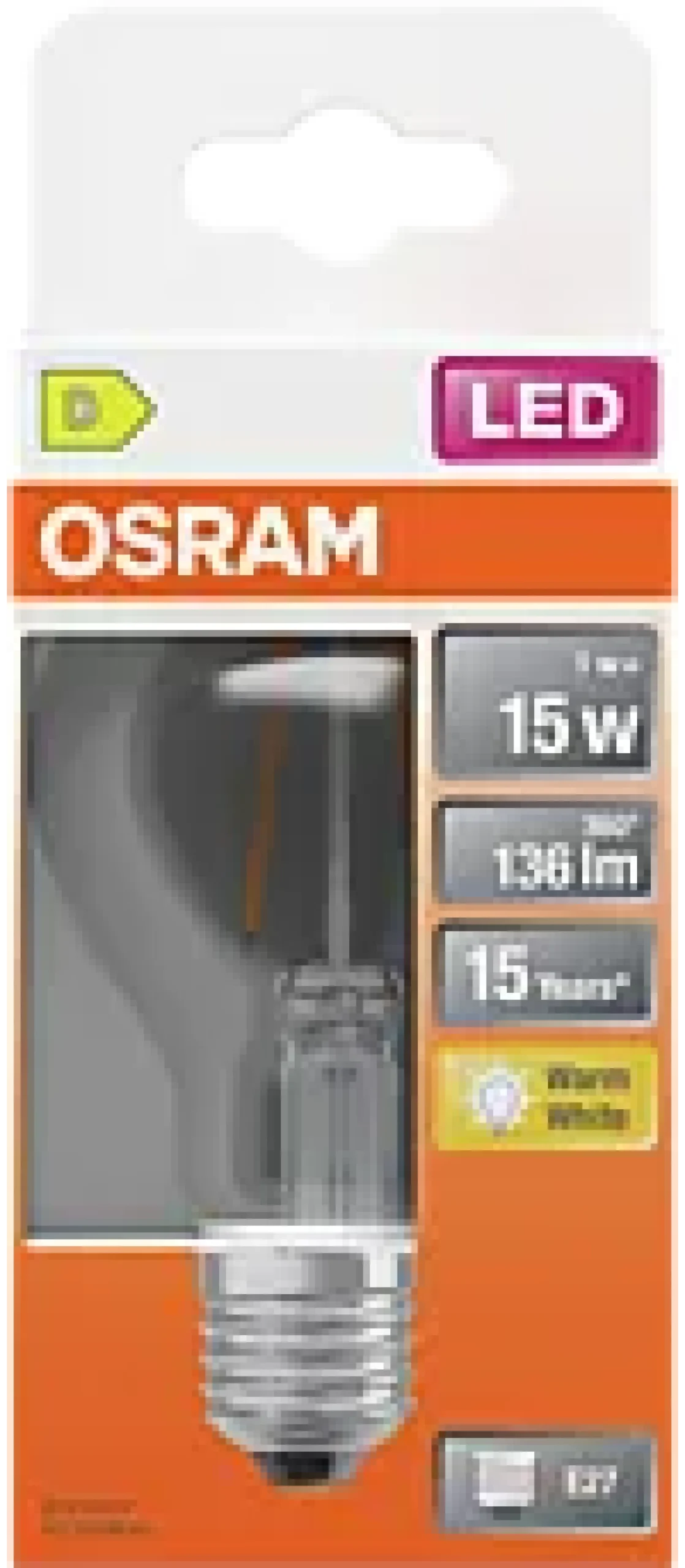 Led Lyspære E27 Classic A15 136lm klar-Osram Sale